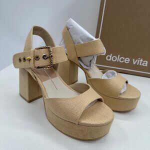 Dolce Vita Women's Posy Heeled Sandal - Chunky 70s-Inspired Heel, Square Toe, Oversized Buckle Strap - View #12